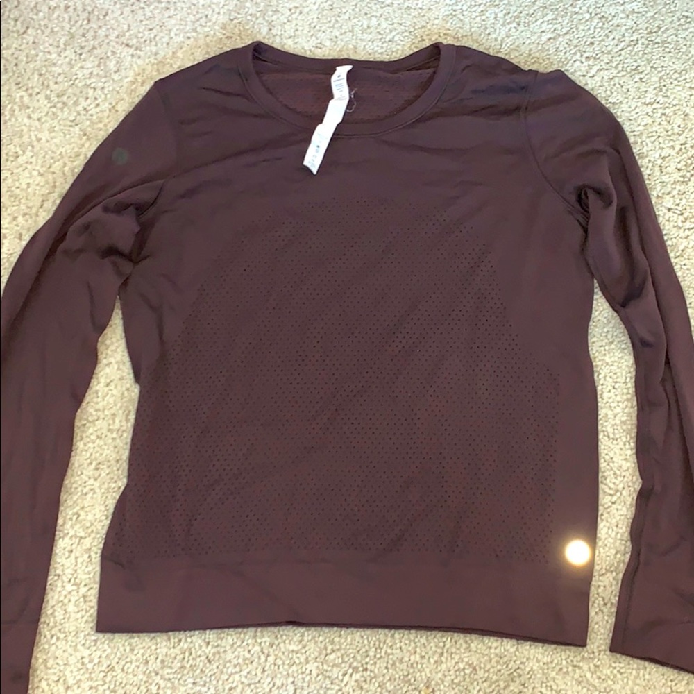 Maroon Lululemon long sleeve top
